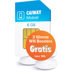 Caiway Mobiel 6 GB + onbeperkt bellen + 50 sms - 2jr - Gratis Wifi Boosters